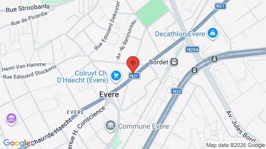 Apartments for rent i Brussels Evere - kort over placeringen
