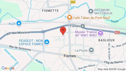 Apartments for rent i Reims - kort over placeringen