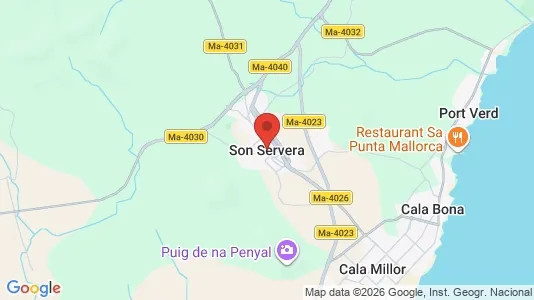 Apartments for rent in Son Servera - Photo from Google Street View