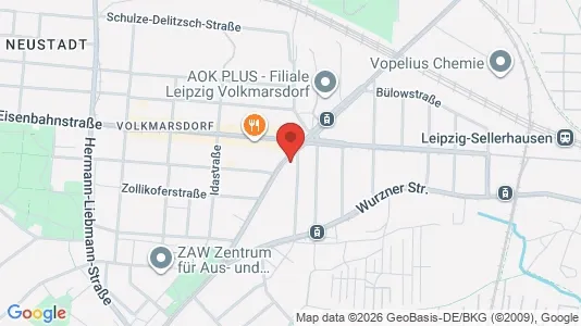 Apartments for rent i Leipzig - kort over placeringen