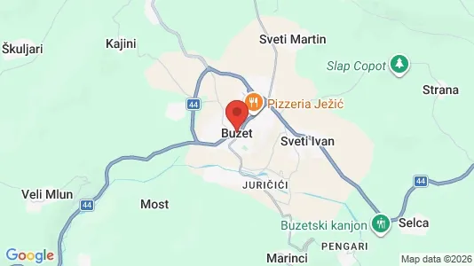 Apartments for rent i Buzet - kort over placeringen