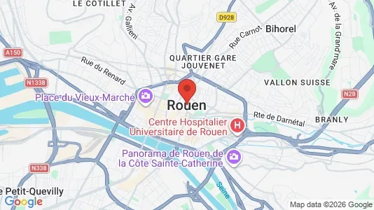 Houses for rent i Rouen - kort over placeringen