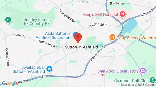 Apartments for rent in Sutton-in-Ashfield - Nottinghamshire - Photo from Google Street View