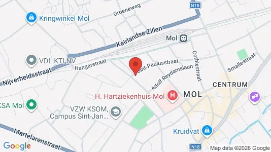 Apartments for rent i Mol - kort over placeringen