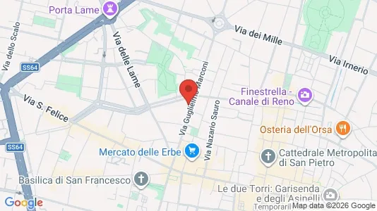 Apartments for rent i Bologna - kort over placeringen