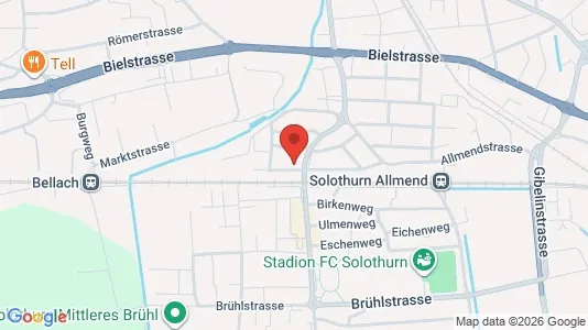 Apartments for rent i Solothurn - kort over placeringen