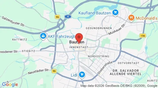 Apartments for rent i Bautzen - kort over placeringen