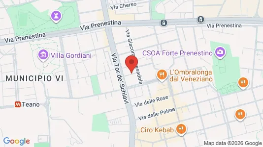 Apartments for rent i Roma Municipio V – Prenestino/Centocelle - kort over placeringen
