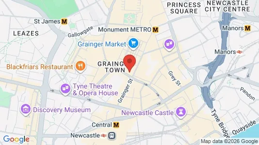 Apartments for rent i Newcastle upon Tyne - Tyne and Wear - kort over placeringen