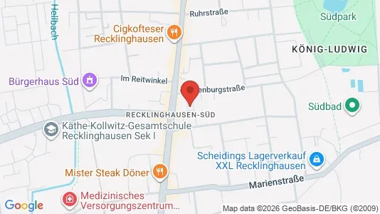 Apartments for rent i Recklinghausen - kort over placeringen