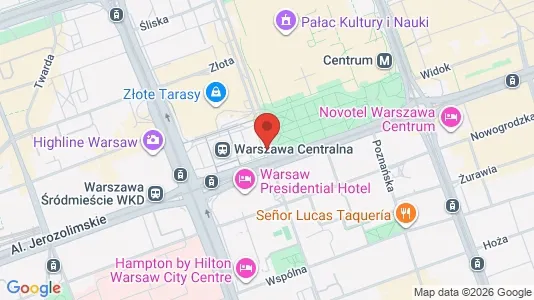 Rooms for rent i Warszawa Śródmieście - kort over placeringen