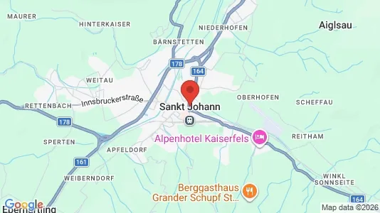 Apartments for rent i Sankt Johann in Tirol - kort over placeringen