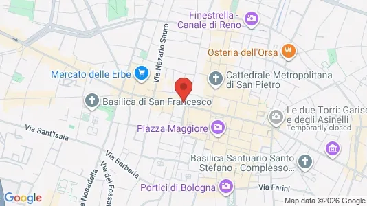 Apartments for rent i Bologna - kort over placeringen