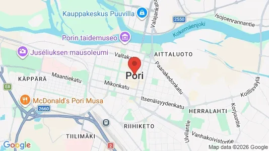 Apartments for rent i Pori - kort over placeringen