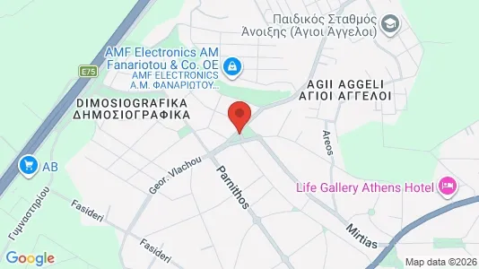 Apartments for rent i Dionysos - kort over placeringen