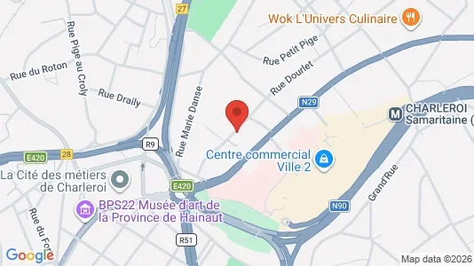 Apartments for rent i Charleroi - kort over placeringen