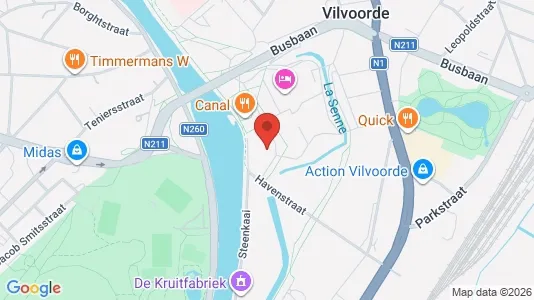 Apartments for rent i Vilvoorde - kort over placeringen