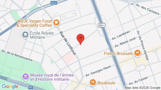 Apartments for rent i Brussels Sint-Lambrechts-Woluwe - kort over placeringen