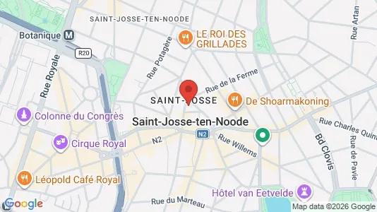 Apartments for rent i Brussels Sint-Joost-ten-Node - kort over placeringen