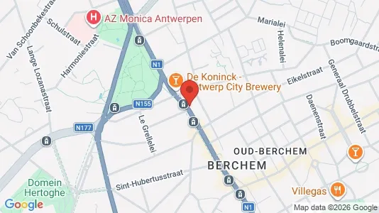 Apartments for rent i Antwerp Berchem - kort over placeringen