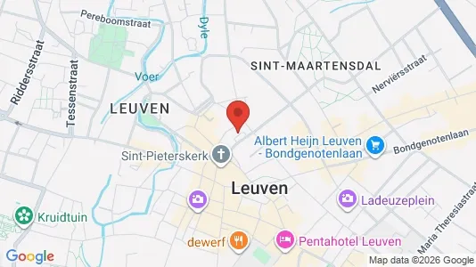 Apartments for rent i Leuven - kort over placeringen