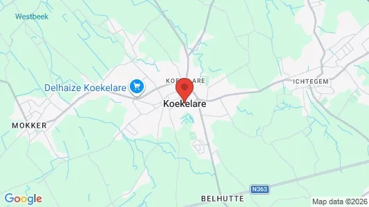 Houses for rent i Koekelare - kort over placeringen