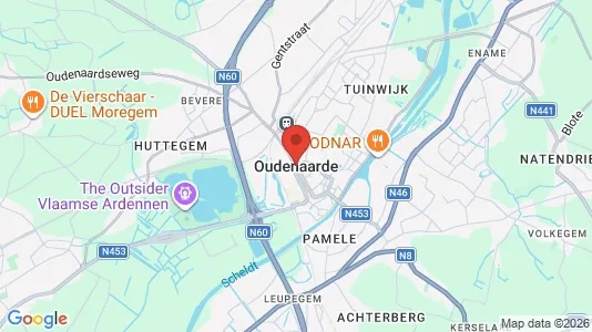 Houses for rent i Oudenaarde - kort over placeringen