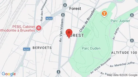 Apartments for rent i Brussels Vorst - kort over placeringen