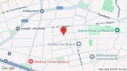 Apartments for rent i Brussels Sint-Lambrechts-Woluwe - kort over placeringen