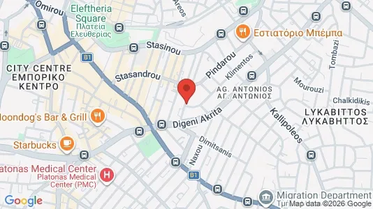 Apartments for rent i Nicosia Lefkosia - kort over placeringen