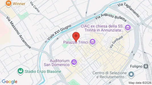 Apartments for rent i Foligno - kort over placeringen