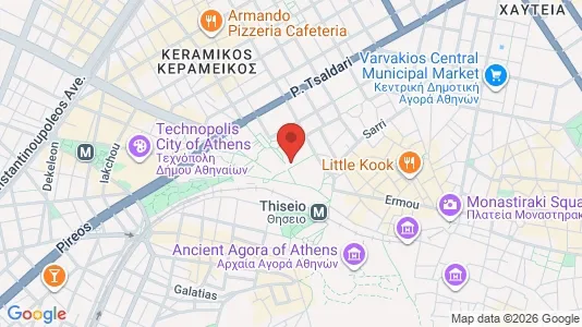 Apartments for rent i Athens Monastiraki - kort over placeringen