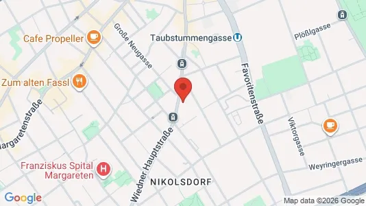 Apartments for rent i Wien Wieden - kort over placeringen