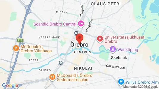 Apartments for rent i Örebro - kort over placeringen