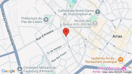 Apartments for rent i Arras - kort over placeringen