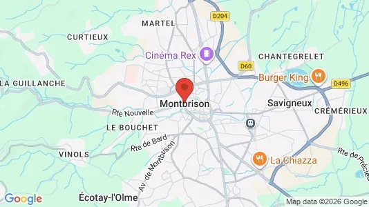 Apartments for rent i Montbrison - kort over placeringen