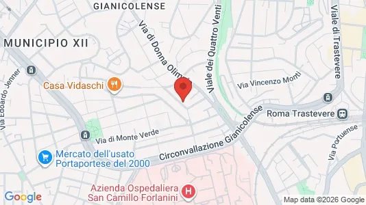 Apartments for rent i Roma Municipio XII – Monte Verde - kort over placeringen