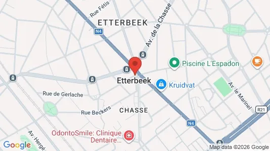 Apartments for rent i Brussels Etterbeek - kort over placeringen