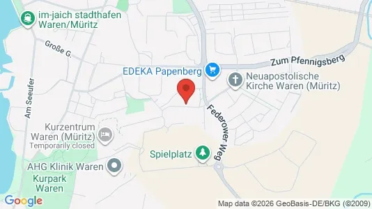 Apartments for rent i Mecklenburgische Seenplatte - kort over placeringen