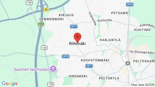 Rooms for rent i Riihimäki - kort over placeringen