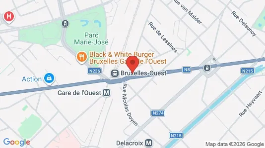 Apartments for rent i Brussels Sint-Jans-Molenbeek - kort over placeringen