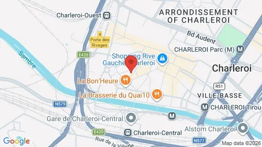 Apartments for rent i Charleroi - kort over placeringen