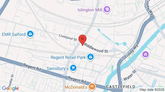 Apartments for rent i Salford - Lancashire - kort over placeringen