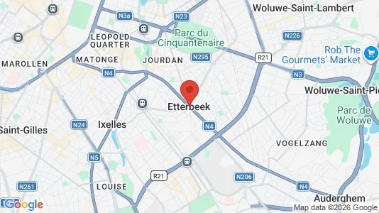 Apartments for rent i Brussels Etterbeek - kort over placeringen