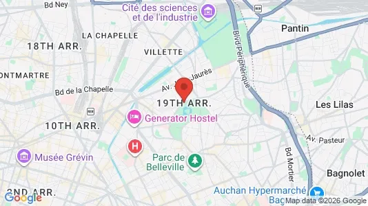 Rooms for rent i Paris 19ème arrondissement - kort over placeringen