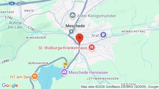Apartments for rent i Hochsauerlandkreis - kort over placeringen