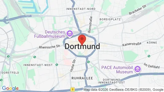 Apartments for rent i Dortmund - kort over placeringen