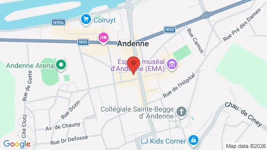 Apartments for rent i Andenne - kort over placeringen