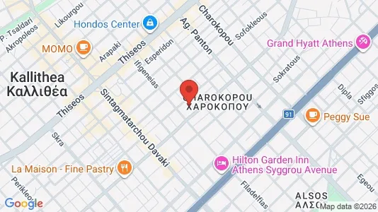 Apartments for rent i Kallithea - kort over placeringen
