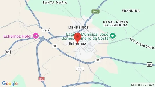 Apartments for rent i Estremoz - kort over placeringen